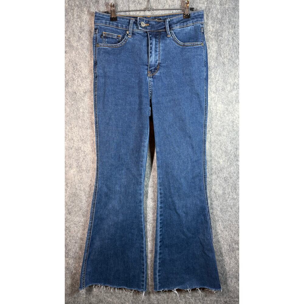 Judy Blue Womens Flare Jeans Dark Blue Size 7/28 Stretch 5-Pocket